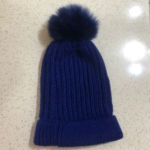 Warm blue winter stocking hat